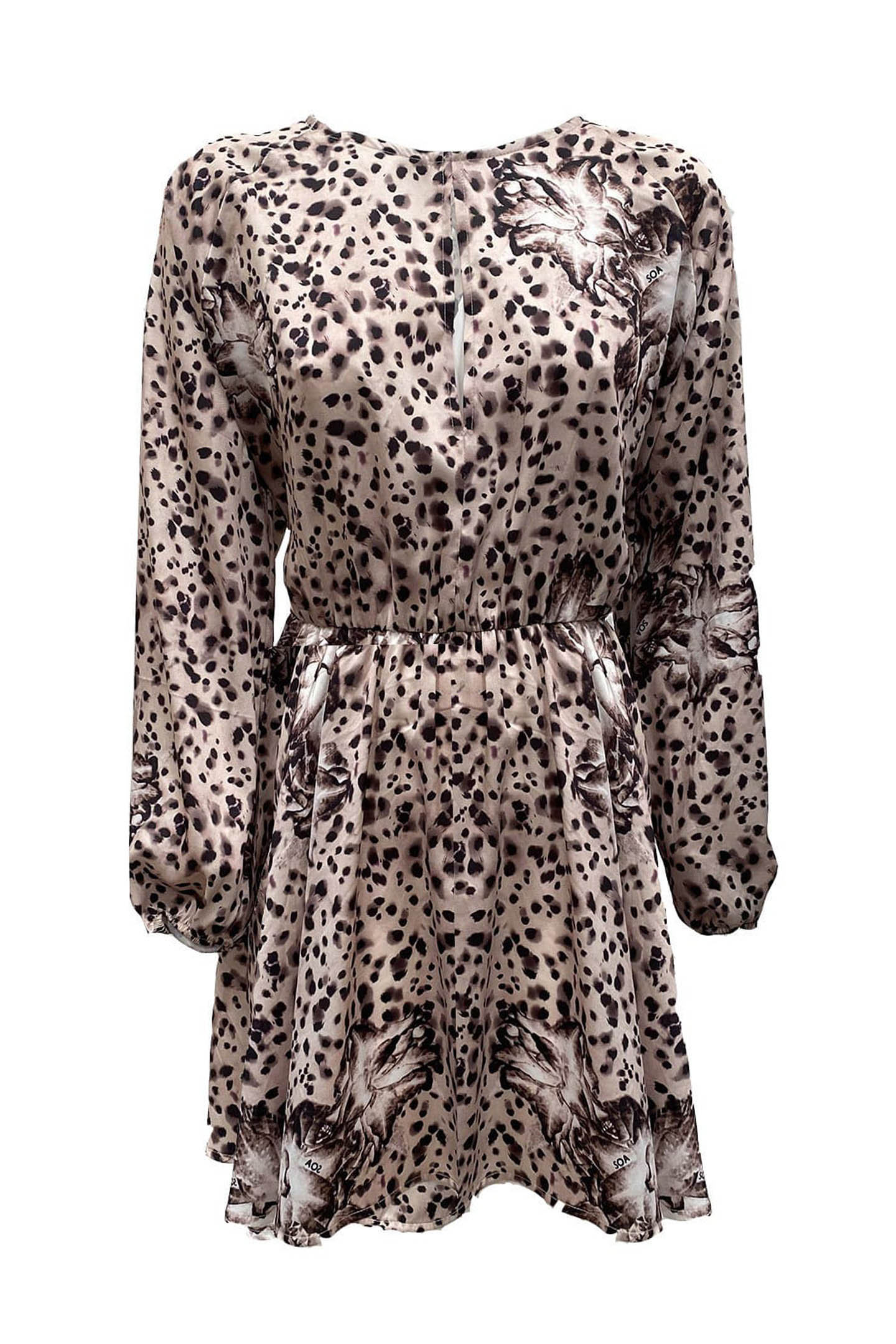 ANIMALIER FANTASY SATIN MINI DRESS - SoAllure