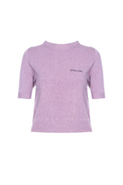 T-SHIRT ROUND NECK KNIT WITH EMBROIDERY