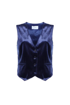 SHORT VELVET VEST