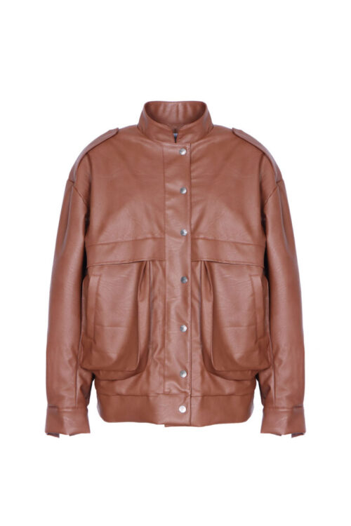 ECO-LEATHER BOMBER