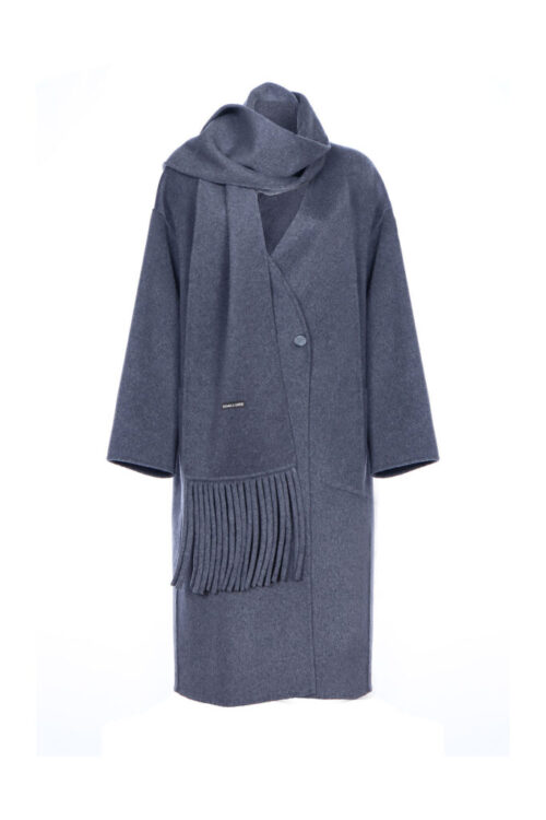 WOOL COAT WITH SCARF