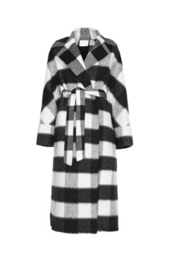 LONG COAT WITH CHECK BELT