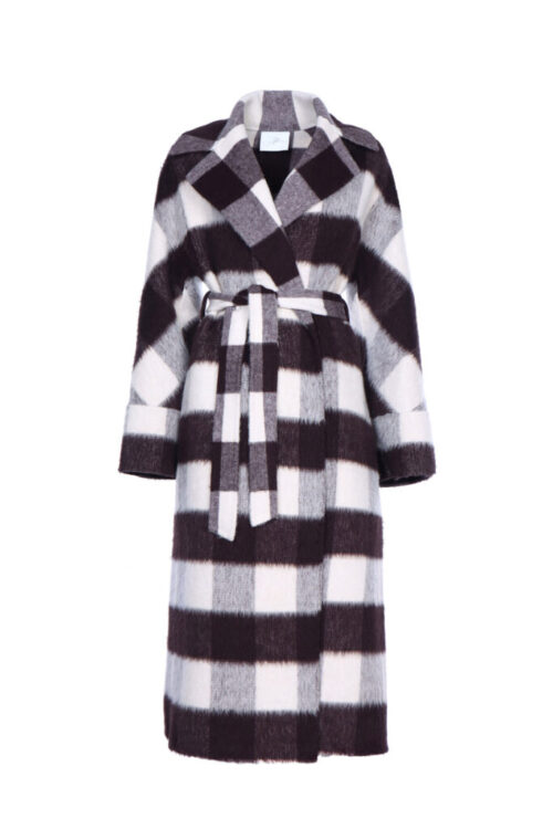 CAPPOTTO LUNGO CON CINTURA CHECK