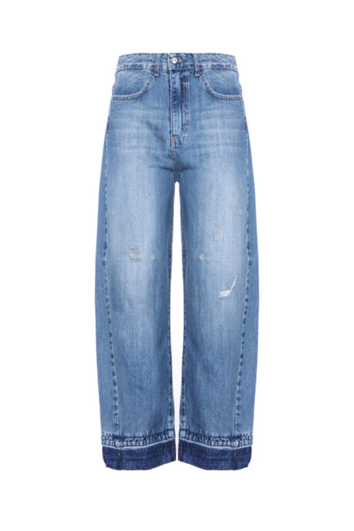 BAGGY JEANS FRAYED HEM