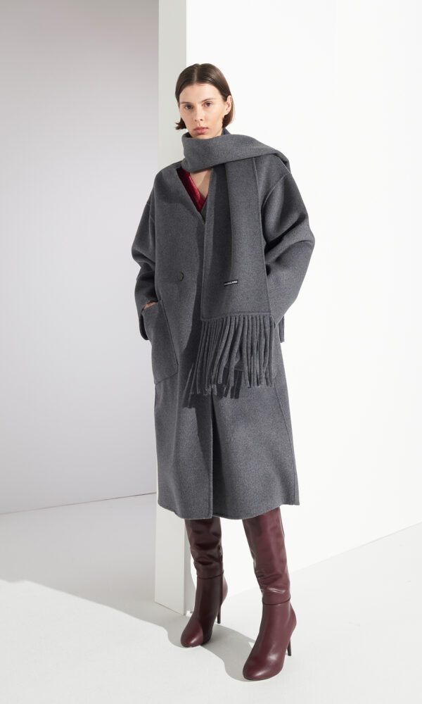 CAPPOTTO CON SCIARPA LANA