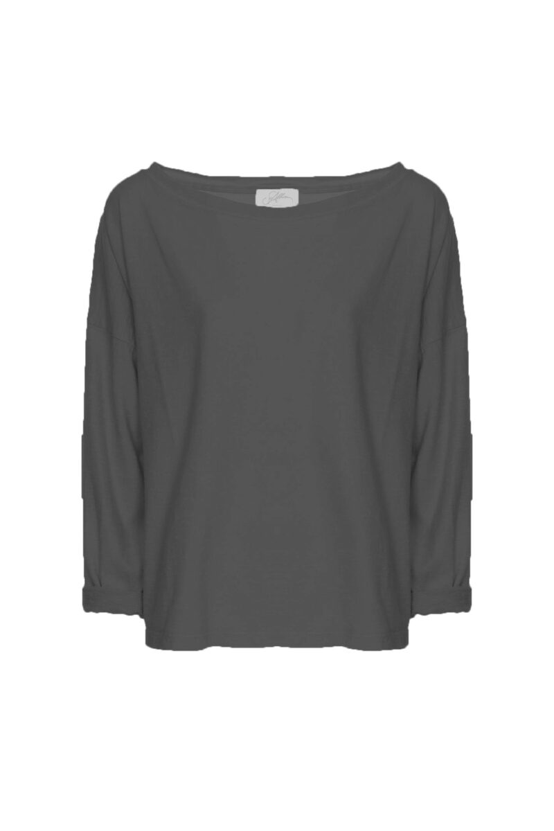 BOXY JERSEY COTTON BOAT NECKLINE