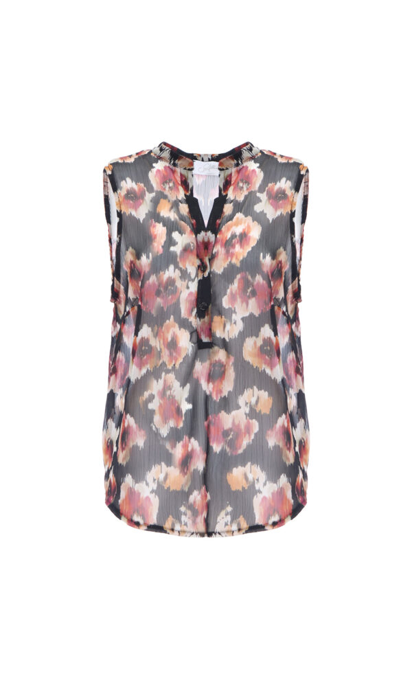 BLUSA SMANICATA  FANTASIA FIORI GEORGETTE