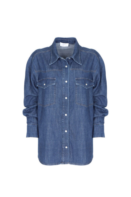 CAMICIA OVER CON TASCA IN DENIM